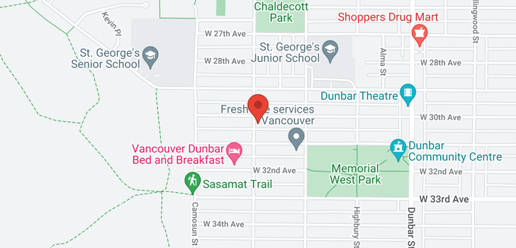 map of 3994 W 30TH AVENUE